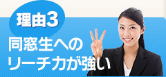 理由3 同窓生へのリーチ力が強い